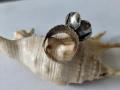 Стар сребърен пръстен цвете, снимка 3