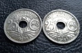 Стара монета 25 сантима 1930 г. и 1939 г. Франция - топ !, снимка 4