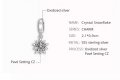 Талисман за гривна Пандора снежинка Crystal Snowflake сребро 925 модел 001, снимка 4