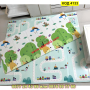Сгъваемо детско килимче за игра, топлоизолиращо 180x200x1cm - Жираф и Писта с Влакчета - КОД 4133, снимка 14