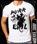 Тениска с щампа PURR EVIL, снимка 1 - Тениски - 42770129