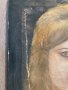 Стара картина .Портрет на Момиче, снимка 6