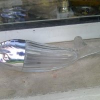Голяма риба морски бозайник кит от метал и стъкло., снимка 1 - Други ценни предмети - 37188120