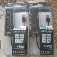 USB Hub разклонител с 4 порта и индивидуални ключове, снимка 1 - USB Flash памети - 43931658