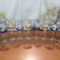 Стъклени чаши за вино Бохемия , снимка 5 - Антикварни и старинни предмети - 44343746