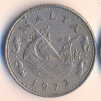 Малта 10 цента 1972, кораб, снимка 2 - Колекции - 31783199