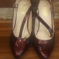 Продавам чисто нови обувки цвят бордо,естествена кожа!, снимка 1 - Дамски елегантни обувки - 35376728