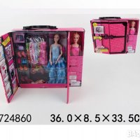 BARBIE гардероб с кукли, дрехи и аксесоари над 30 части 9841, снимка 1 - Кукли - 35493338