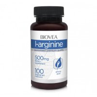 Хранителна добавка Biovea L-ARGININE 500mg 100 Capsules, снимка 1 - Хранителни добавки - 30026314