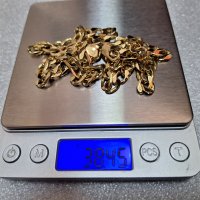 Синджир от мед. стомана с фино златно покритие - 38,45 грама, снимка 7 - Колиета, медальони, синджири - 42150730