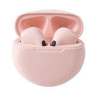 Безжични слушалки Pro 6,  IPX4 водоустойчив, зареждаща се кутия /  Цвят: Черен / Розов /, снимка 2 - Слушалки и портативни колонки - 42880591