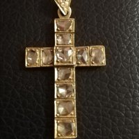  До 31.12.2023 г.Стар и уникален кръст с 11 диаманта, снимка 1 - Други - 35238089