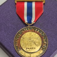 Норвежки сребърен медал с позлата , снимка 2 - Антикварни и старинни предмети - 42119845