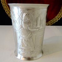 Чаша от калай Юнак вино пие. , снимка 6 - Антикварни и старинни предмети - 36597535