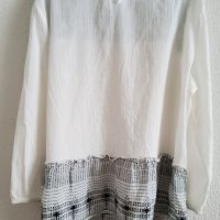 Бяла кенарена риза с бродерия, снимка 5 - Туники - 37758575