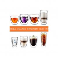 2963 Чаша от двустенно стъкло за топли, студени напитки и кафе, снимка 8 - Чаши - 34264761