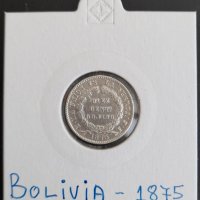 Сребърна монета Боливия 10 Сентавос 1875 г., снимка 1 - Нумизматика и бонистика - 39161208