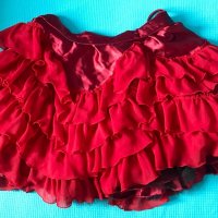 Шита и преправяна червена пола , снимка 1 - Поли - 37203478