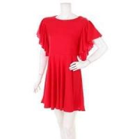 Дамска червена рокля, маркова на Boohoo, снимка 1 - Рокли - 33967201