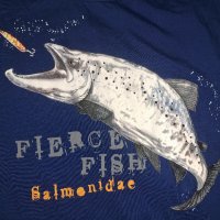 Fladen Fishing Hungry Salmon t-paita T-Shirt  (L) риболовна тениска, снимка 3 - Спортна екипировка - 42787554