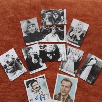 ретро картички с естрадни певци и космонавти, снимка 1 - Колекции - 31799010