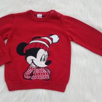 Детски пуловер Мики Маус 9-12 месеца, снимка 1 - Бебешки блузки - 42707963