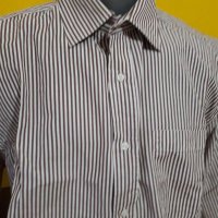 Мъжка риза в  бяло и кафяво р-р L, снимка 2 - Ризи - 35370691