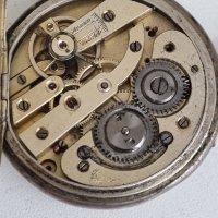Антикварен механичен джобен сребърен часовник Swiss Galonne 800 silver , снимка 4 - Джобни - 42179092