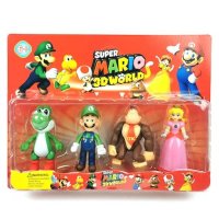 Фигурки Super Mario, Пластмасови, Комплект 4 бр. фигурки, снимка 1 - Фигурки - 38579554