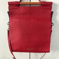 Дамска чанта корал червена и лилаво ретро стил дълга дръжка , снимка 8 - Чанти - 40397251