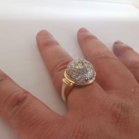 Златен пръстен с циркони 7, снимка 10 - Пръстени - 26024807