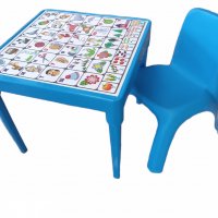 Комплект детска маса с Българската азбука и столче, снимка 4 - Играчки за стая - 34548917