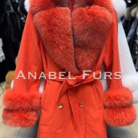 Дамско палто от естествен косъм лисица , снимка 15 - Палта, манта - 34851464