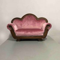 старо диванче диван за кукли антика doll sofa vintage antique, снимка 4 - Антикварни и старинни предмети - 38267954