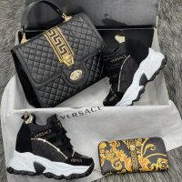 Дамска чанта портфейл и кецове Versace код 145, снимка 1 - Дамски ежедневни обувки - 34543210