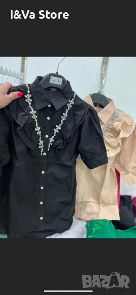 Дамски ризи с камъчета, снимка 1