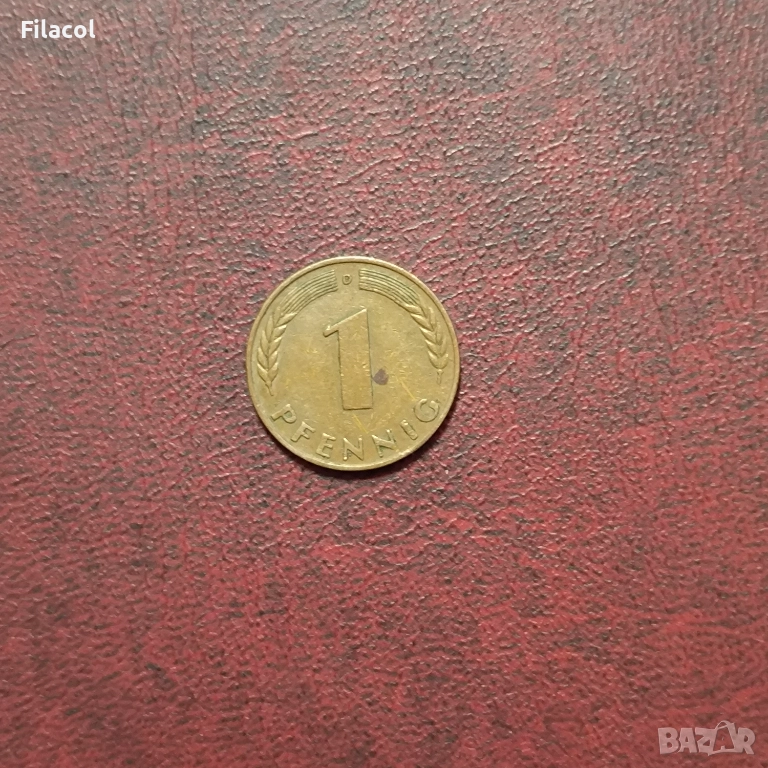 Германия 1 пфениг 1950 година МД 'D' - Мюнхен, снимка 1