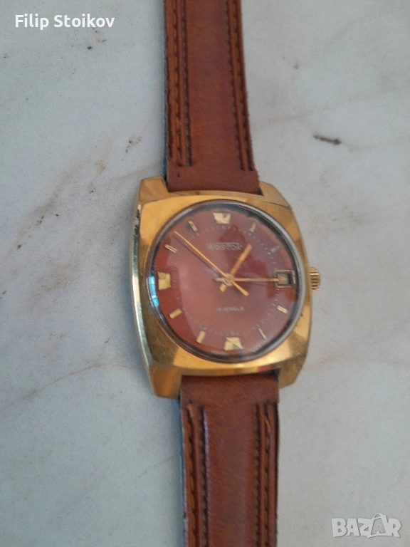 мъжки часовник Възток позлатен AU10, снимка 1