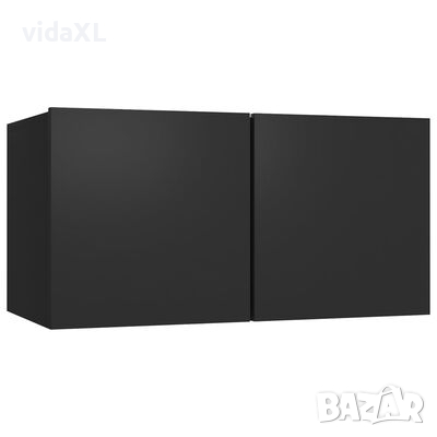 vidaXL Окачен TВ шкаф, черен, 60x30x30 см(SKU:804511, снимка 1