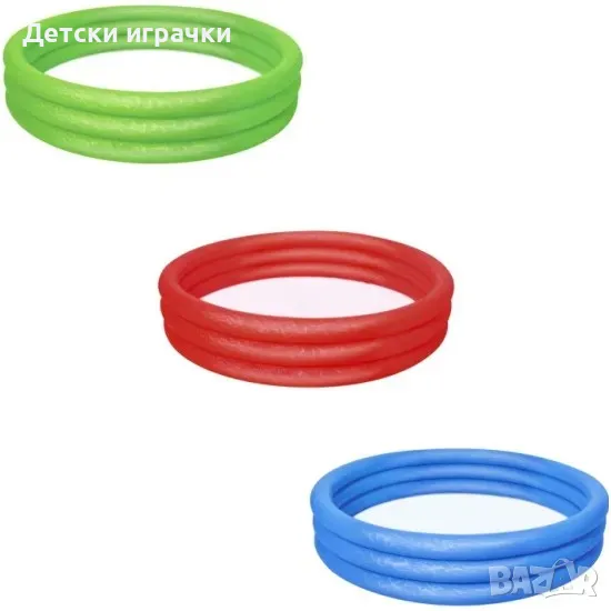 Детски надуваем басейн Bestway, 183 х 33 см, PVC, неон, за деца над 2 г, снимка 1