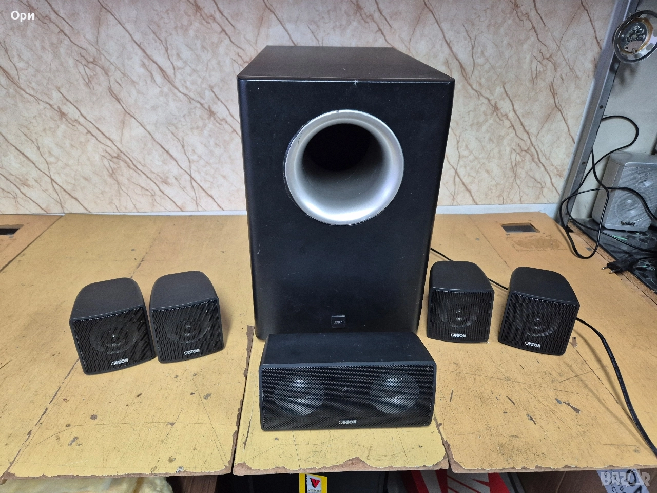 Активен субуфер Canton AS10 + 4бр.съраунд колонки + 1бр. център, снимка 1