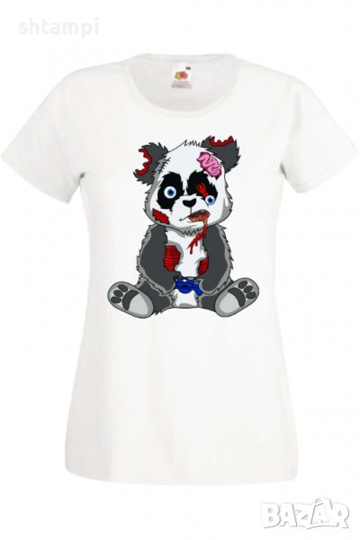 Дамска Тениска Panda Bear Zombi Gamer STAGE 2,Изненада,Повод,Подарък,Празник, снимка 1