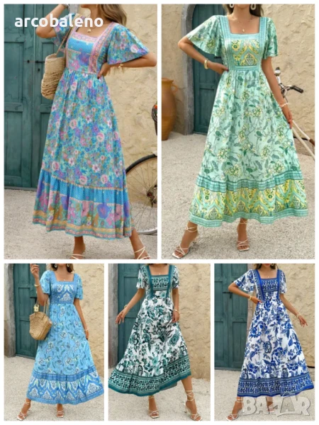 Дамска ежедневна рокля с А-силует, 5цвята , снимка 1