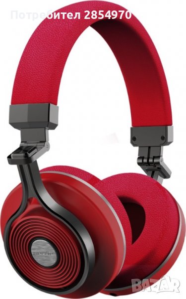 Bluedio Turbine T3  3D Extra Bass 4.1 Stereo Wireless Bluetooth Headphones RED, снимка 1