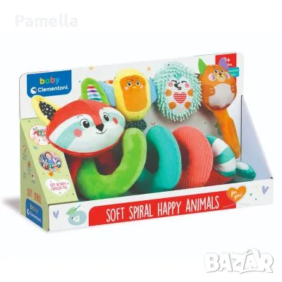 Плюшена спираловидна играчка с животни, Clementoni, снимка 1