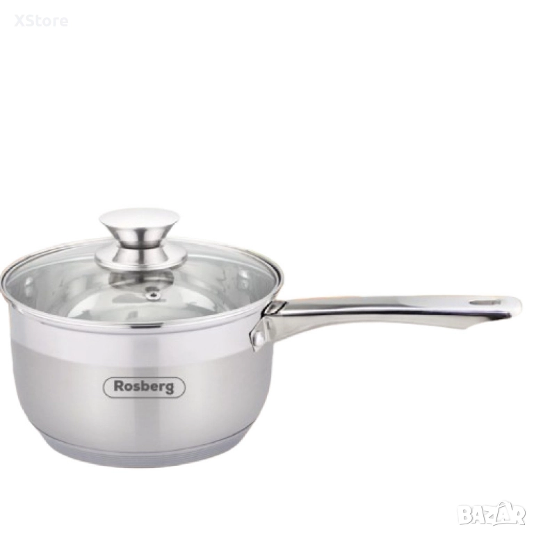 Касерола с капак Rosberg 16, 18, 20 см. неръждаема стомана, снимка 1