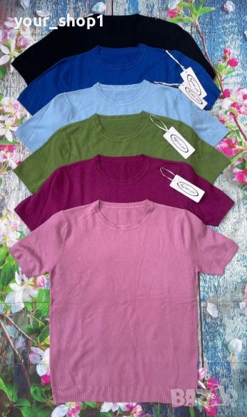 Дамска блуза / тениска финно машинно плетиво , снимка 1