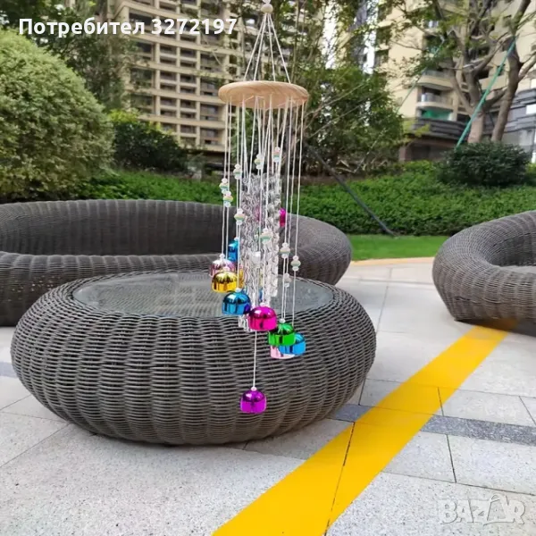 Успокояващи Цветни,Алуминиеви Вятърни Камбанки, снимка 1