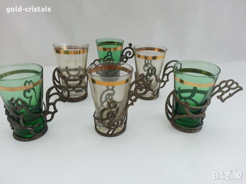 Руски стакани подстакани с чашки , снимка 1