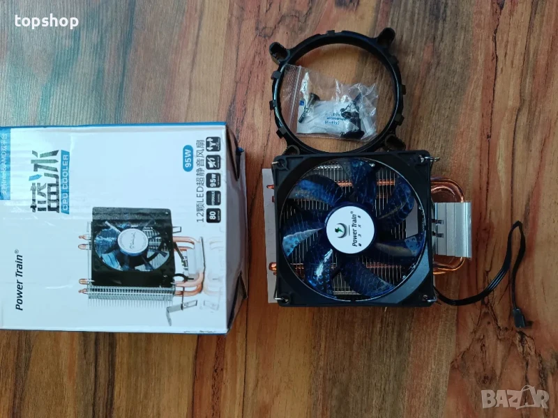 НОВИ Охладители за процесор Power Train DL-200T RGB CPU Cooler Става за всички версии на AMD и INTEL, снимка 1